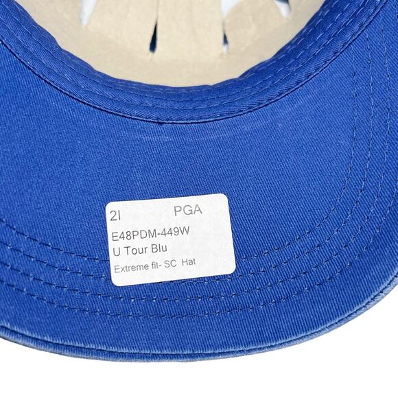 NWT AHEAD Extreme Fit SC Hat Unstructured Mesh Back Washed Twill Blue White OS - Picture 5 of 7